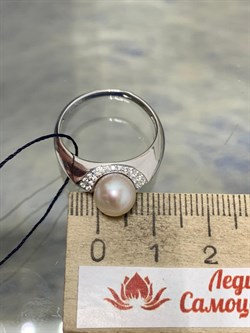 *Кольцо р.18 Белый Жемчуг арт. 01-0411/00ЖБ-00-324 вес 3,13 г - фото 192870 *Кольцо р.18 Белый Жемчуг арт. 01-0411/00ЖБ-00-324 вес 3,13 г - фото 192870