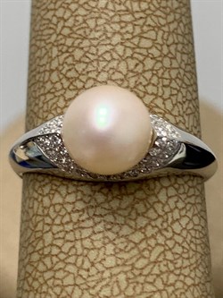 *Кольцо р.17 Белый Жемчуг арт. 01-0411/00ЖБ-00-860 вес 2,81г - фото 192888 *Кольцо р.17 Белый Жемчуг арт. 01-0411/00ЖБ-00-860 вес 2,81г - фото 192888