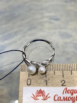 *Кольцо р.18 Белый Жемчуг арт. 01-0481/00ЖБ-00-068 Вес 2,09 г - фото 192930