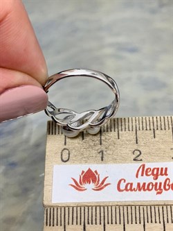*Кольцо р.18 Белый Жемчуг арт. 01-0481/00ЖБ-00-068 Вес 2,09 г - фото 192931