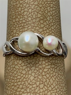 *Кольцо р.18 Белый Жемчуг арт. 01-0481/00ЖБ-00-068 Вес 2,09 г - фото 192933