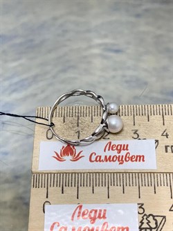 *Кольцо р.18,5 Белый Жемчуг арт. 01-0481/00ЖБ-00-233 Вес 2,19 г - фото 192939