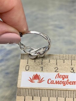 *Кольцо р.18,5 Белый Жемчуг арт. 01-0481/00ЖБ-00-233 Вес 2,19 г - фото 192941