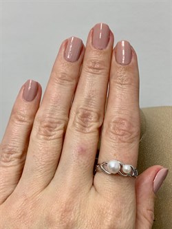 *Кольцо р.18,5 Белый Жемчуг арт. 01-0481/00ЖБ-00-233 Вес 2,19 г - фото 192942