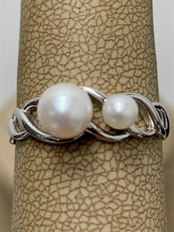 *Кольцо р.18,5 Белый Жемчуг арт. 01-0481/00ЖБ-00-233 Вес 2,19 г - фото 192943