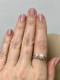 *Кольцо р.19,5 Белый Жемчуг арт. 01-0481/00ЖБ-00-839 Вес 2,30 г - фото 192952 *Кольцо р.19,5 Белый Жемчуг арт. 01-0481/00ЖБ-00-839 Вес 2,30 г - фото 192952