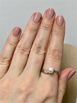 *Кольцо р.18 Белый Жемчуг арт. 01-0482/00ЖБ-00-623 Вес 2,52 г - фото 192982 *Кольцо р.18 Белый Жемчуг арт. 01-0482/00ЖБ-00-623 Вес 2,52 г - фото 192982