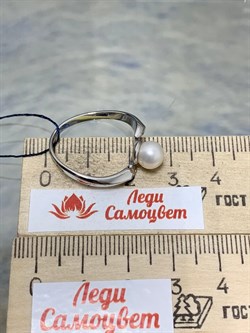 *Кольцо р.19 Белый Жемчуг арт. 01-0482/00ЖБ-00-678 Вес 2,58 г - фото 192999