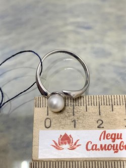 *Кольцо р.19 Белый Жемчуг арт. 01-0482/00ЖБ-00-678 Вес 2,58 г - фото 193000