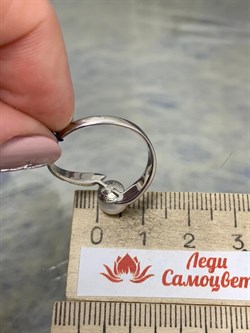 *Кольцо р.19 Белый Жемчуг арт. 01-0482/00ЖБ-00-678 Вес 2,58 г - фото 193001