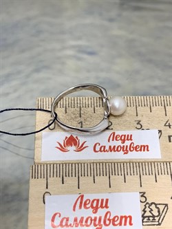 *Кольцо р.17,5 Белый Жемчуг арт. 01-0482/00ЖБ-00-768 Вес 2,39 г - фото 193015