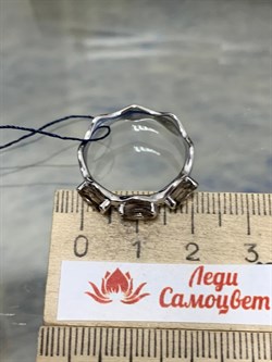 *Кольцо р.18,5 Дымчатый Кварц арт. 01-0424/00РТ-00-238 Вес 3,24 г - фото 193039