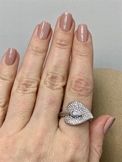 *Кольцо р.18,5 Белый Фианит Микро Вставки арт. OF-R01053-X-W-W-X-W-520 вес 4,1 г - фото 193083 *Кольцо р.18,5 Белый Фианит Микро Вставки арт. OF-R01053-X-W-W-X-W-520 вес 4,1 г - фото 193083