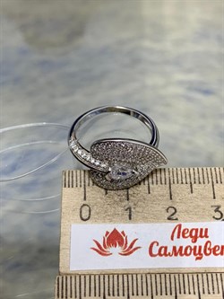 *Кольцо р.18,5 Белый Фианит Микро Вставки арт. OF-R01053-X-W-W-X-W-520 вес 4,1 г - фото 193085 *Кольцо р.18,5 Белый Фианит Микро Вставки арт. OF-R01053-X-W-W-X-W-520 вес 4,1 г - фото 193085