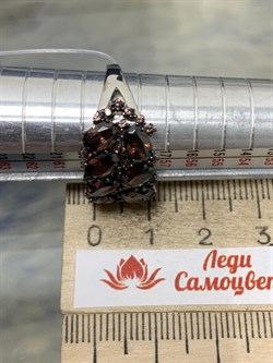 *Кольцо р.19 Коньячный Фианит Микро Вставки арт. CZ-R00320-X-WB-DB-X-D-511 Вес 4,75 г - фото 193115 *Кольцо р.19 Коньячный Фианит Микро Вставки арт. CZ-R00320-X-WB-DB-X-D-511 Вес 4,75 г - фото 193115