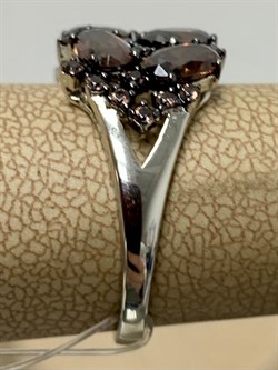 *Кольцо р.19 Коньячный Фианит Микро Вставки арт. CZ-R00320-X-WB-DB-X-D-511 Вес 4,75 г - фото 193118 *Кольцо р.19 Коньячный Фианит Микро Вставки арт. CZ-R00320-X-WB-DB-X-D-511 Вес 4,75 г - фото 193118