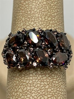 *Кольцо р.19 Коньячный Фианит Микро Вставки арт. CZ-R00320-X-WB-DB-X-D-511 Вес 4,75 г - фото 193119 *Кольцо р.19 Коньячный Фианит Микро Вставки арт. CZ-R00320-X-WB-DB-X-D-511 Вес 4,75 г - фото 193119
