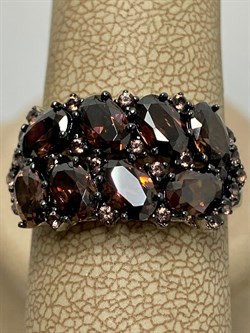 *Кольцо р.19 Коньячный Фианит Микро Вставки арт. CZ-R00320-X-WB-DB-X-D-511 Вес 4,75 г - фото 193120 *Кольцо р.19 Коньячный Фианит Микро Вставки арт. CZ-R00320-X-WB-DB-X-D-511 Вес 4,75 г - фото 193120