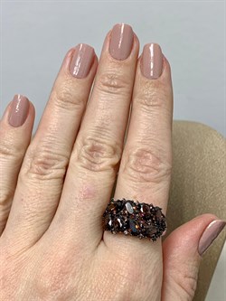 *Кольцо р.19 Коньячный Фианит Микро Вставки арт. CZ-R00320-X-WB-DB-X-D-511 Вес 4,75 г - фото 193121 *Кольцо р.19 Коньячный Фианит Микро Вставки арт. CZ-R00320-X-WB-DB-X-D-511 Вес 4,75 г - фото 193121