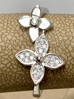 *Кольцо р.18 Белый Фианит Микро Вставки арт. CZ-R04037-X-W-X-X-W-809 Вес 2,04 г - фото 193156 *Кольцо р.18 Белый Фианит Микро Вставки арт. CZ-R04037-X-W-X-X-W-809 Вес 2,04 г - фото 193156