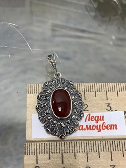 *Подвеска Микс Марказит Сердолик арт. HP784-148 (вес 5,25 г) - фото 193454 *Подвеска Микс Марказит Сердолик арт. HP784-148 (вес 5,25 г) - фото 193454