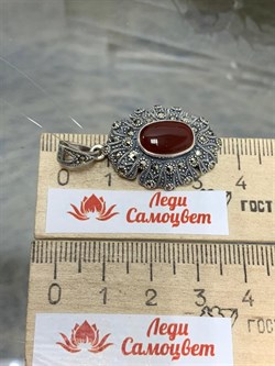 *Подвеска Микс Марказит Сердолик арт. HP784-148 (вес 5,25 г) - фото 193455 *Подвеска Микс Марказит Сердолик арт. HP784-148 (вес 5,25 г) - фото 193455