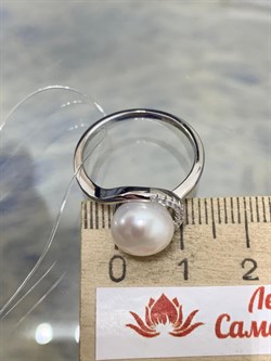 *Кольцо р.17,5 Белый Жемчуг арт. PI-R00502-X-W-PN-X-W-629 вес 3,13 г - фото 193567 *Кольцо р.17,5 Белый Жемчуг арт. PI-R00502-X-W-PN-X-W-629 вес 3,13 г - фото 193567