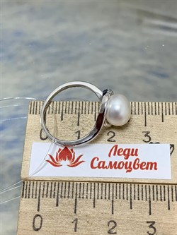 *Кольцо р.17,5 Белый Жемчуг арт. PI-R00502-X-W-PN-X-W-629 вес 3,13 г - фото 193568 *Кольцо р.17,5 Белый Жемчуг арт. PI-R00502-X-W-PN-X-W-629 вес 3,13 г - фото 193568