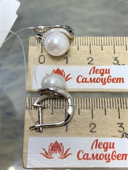 *Серьги Белый Жемчуг арт. PI-E00502-X-W-PN-X-W-949 вес 6,28 г - фото 193575 *Серьги Белый Жемчуг арт. PI-E00502-X-W-PN-X-W-949 вес 6,28 г - фото 193575