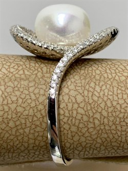 *Кольцо р.17,5 Белый Жемчуг арт. PI-R00605-X-W-PN-X-W-549 вес 5,06 г - фото 193596 *Кольцо р.17,5 Белый Жемчуг арт. PI-R00605-X-W-PN-X-W-549 вес 5,06 г - фото 193596