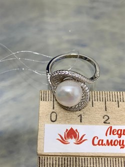 *Кольцо р.17,5 Белый Жемчуг арт. PI-R00605-X-W-PN-X-W-549 вес 5,06 г - фото 193600 *Кольцо р.17,5 Белый Жемчуг арт. PI-R00605-X-W-PN-X-W-549 вес 5,06 г - фото 193600