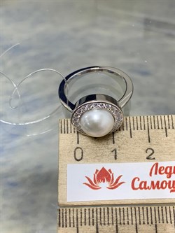 *Кольцо р.18 Белый Жемчуг арт. PI-R00150-X-W-PN-X-W-466 вес 4,35 г - фото 193629 *Кольцо р.18 Белый Жемчуг арт. PI-R00150-X-W-PN-X-W-466 вес 4,35 г - фото 193629