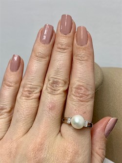 *Кольцо р.18,5 Белый Жемчуг арт. PI-R02486-X-W-PN-X-W-168 вес 3,2 г - фото 193644 *Кольцо р.18,5 Белый Жемчуг арт. PI-R02486-X-W-PN-X-W-168 вес 3,2 г - фото 193644