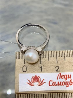 *Кольцо р.18,5 Белый Жемчуг арт. PI-R02486-X-W-PN-X-W-168 вес 3,2 г - фото 193646 *Кольцо р.18,5 Белый Жемчуг арт. PI-R02486-X-W-PN-X-W-168 вес 3,2 г - фото 193646