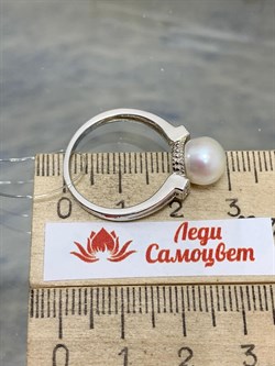 *Кольцо р.18,5 Белый Жемчуг арт. PI-R02486-X-W-PN-X-W-168 вес 3,2 г - фото 193647 *Кольцо р.18,5 Белый Жемчуг арт. PI-R02486-X-W-PN-X-W-168 вес 3,2 г - фото 193647