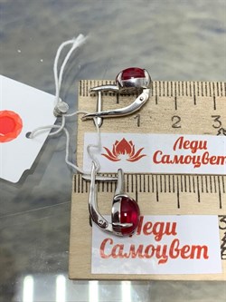 *Серьги Звездчатый Корунд Рубин синт арт. 2340940369-3-138 Вес 3,61 г - фото 193651 *Серьги Звездчатый Корунд Рубин синт арт. 2340940369-3-138 Вес 3,61 г - фото 193651