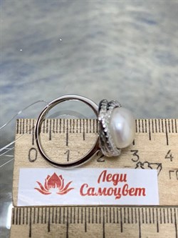 *Кольцо р.18,5 Белый Жемчуг арт. PI-R00785-X-W-PN-X-W-748 вес 5,53 г - фото 193712 *Кольцо р.18,5 Белый Жемчуг арт. PI-R00785-X-W-PN-X-W-748 вес 5,53 г - фото 193712