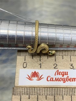 *Кольцо р.17 Фианит Змейка арт. CZ-R03910-X-L-NCE-X-X-416 вес 2,9 г - фото 193781