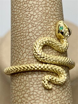 *Кольцо р.17 Фианит Змейка арт. CZ-R03910-X-L-NCE-X-X-416 вес 2,9 г - фото 193783