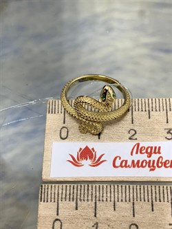 *Кольцо р.17 Фианит Змейка арт. CZ-R03910-X-L-NCE-X-X-416 вес 2,9 г - фото 193787