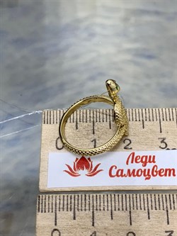 *Кольцо р.17 Фианит Змейка арт. CZ-R03910-X-L-NCE-X-X-416 вес 2,9 г - фото 193788