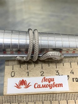 *Кольцо р.18 Фианит Змейка арт. CZ-R03911-X-W-NCE-X-X-323 вес 7,83 г - фото 193807