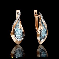 *Серьги Топаз цв Красное арт. 02-4168-00-201-1110-46-176 (вес 4,49 г) - фото 19384