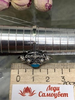 *Кольцо р.20 Микс Марказит Жемчуг Бирюза арт. HR1269-984 (вес 4,88 г) - фото 193892 *Кольцо р.20 Микс Марказит Жемчуг Бирюза арт. HR1269-984 (вес 4,88 г) - фото 193892