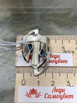 *Кольцо р.18,5 Микс Марказит Бирюза арт. HR274-889 вес 9,99 г - фото 193954 *Кольцо р.18,5 Микс Марказит Бирюза арт. HR274-889 вес 9,99 г - фото 193954