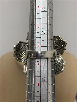 *Кольцо р.17 Гибискус Марказит арт HR0633-088 вес 22.48 г - фото 193984