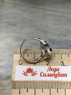 *Кольцо р.16 Микс Марказит Гранат Пироп арт. HR1640-993 (вес 4,44 г) - фото 194097