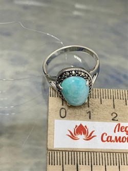 *Кольцо р.20 Микс Марказит Амазонит арт. HR1765-851 вес 5.34 г - фото 194116 *Кольцо р.20 Микс Марказит Амазонит арт. HR1765-851 вес 5.34 г - фото 194116