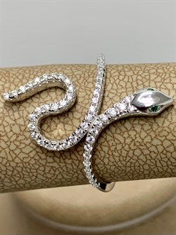 *Кольцо р.18,5 Фианит Змейка арт. CZ-R01885-X-W-NCE-X-W-869 вес 2,15 г - фото 194139 *Кольцо р.18,5 Фианит Змейка арт. CZ-R01885-X-W-NCE-X-W-869 вес 2,15 г - фото 194139