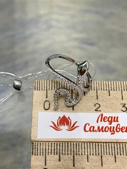 *Кольцо р.18,5 Фианит Змейка арт. CZ-R01885-X-W-NCE-X-W-869 вес 2,15 г - фото 194144 *Кольцо р.18,5 Фианит Змейка арт. CZ-R01885-X-W-NCE-X-W-869 вес 2,15 г - фото 194144